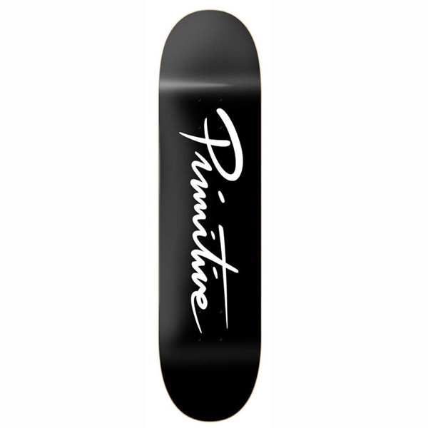 Primitive - Nuevo Script 8.0" Black Skateboard Deck