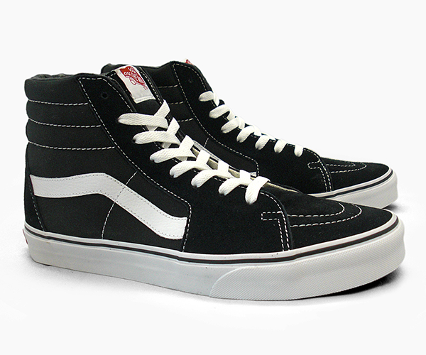 Vans - Sk8-Hi Black/Black/White Shoes